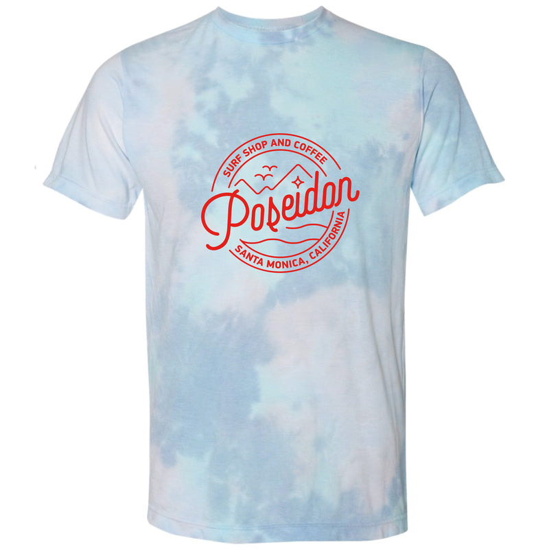 Poseidon Tie Dye Round Logo Tee