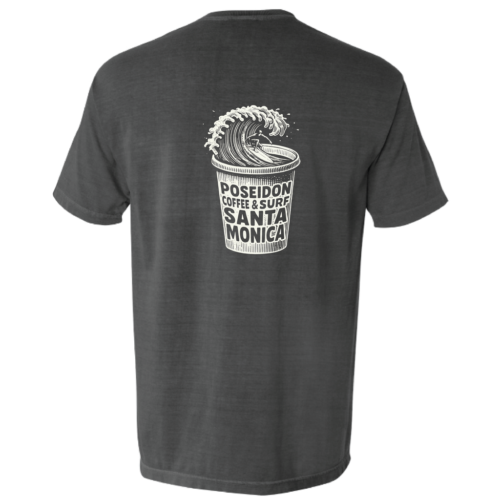 Poseidon Coffee and Surf Pocket Tee - Pepper