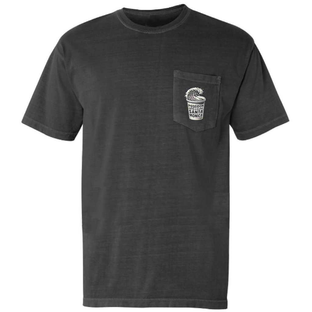 Poseidon Coffee and Surf Pocket Tee - Pepper