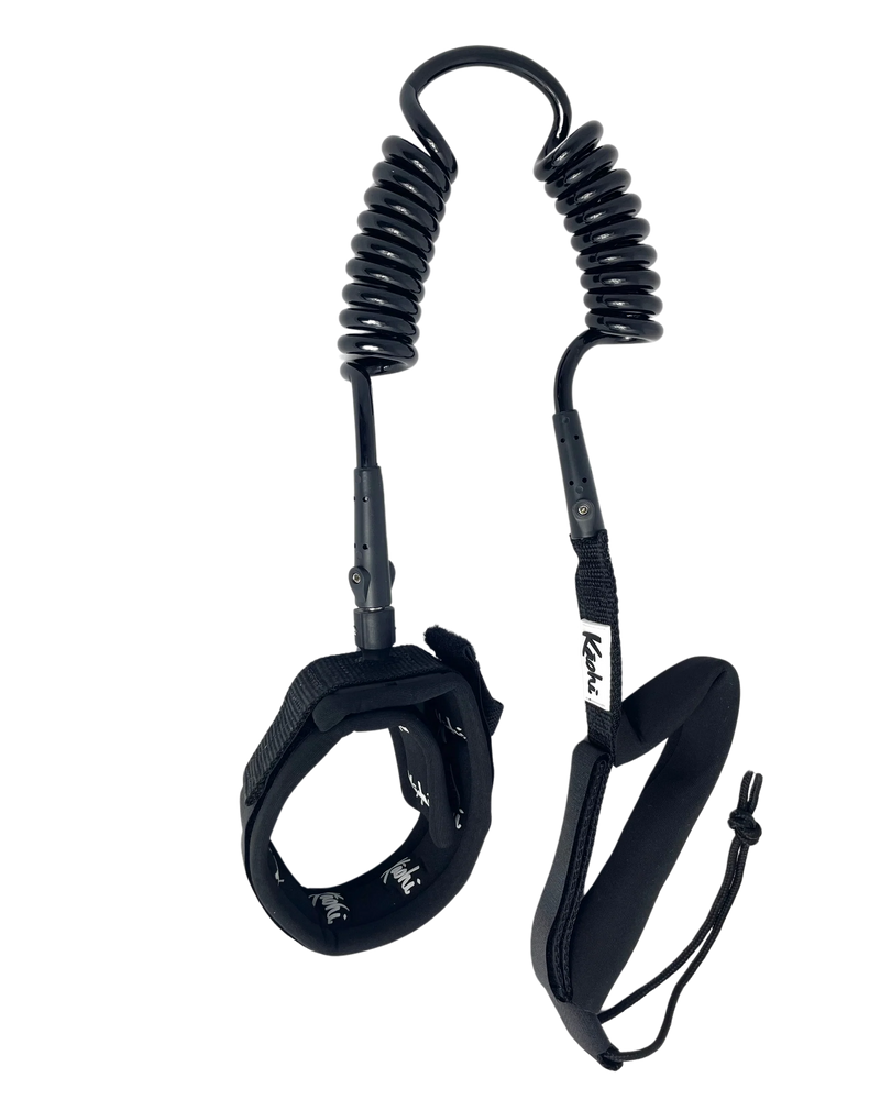 Kāohi Foil Grip Leash Double Coil 8mm