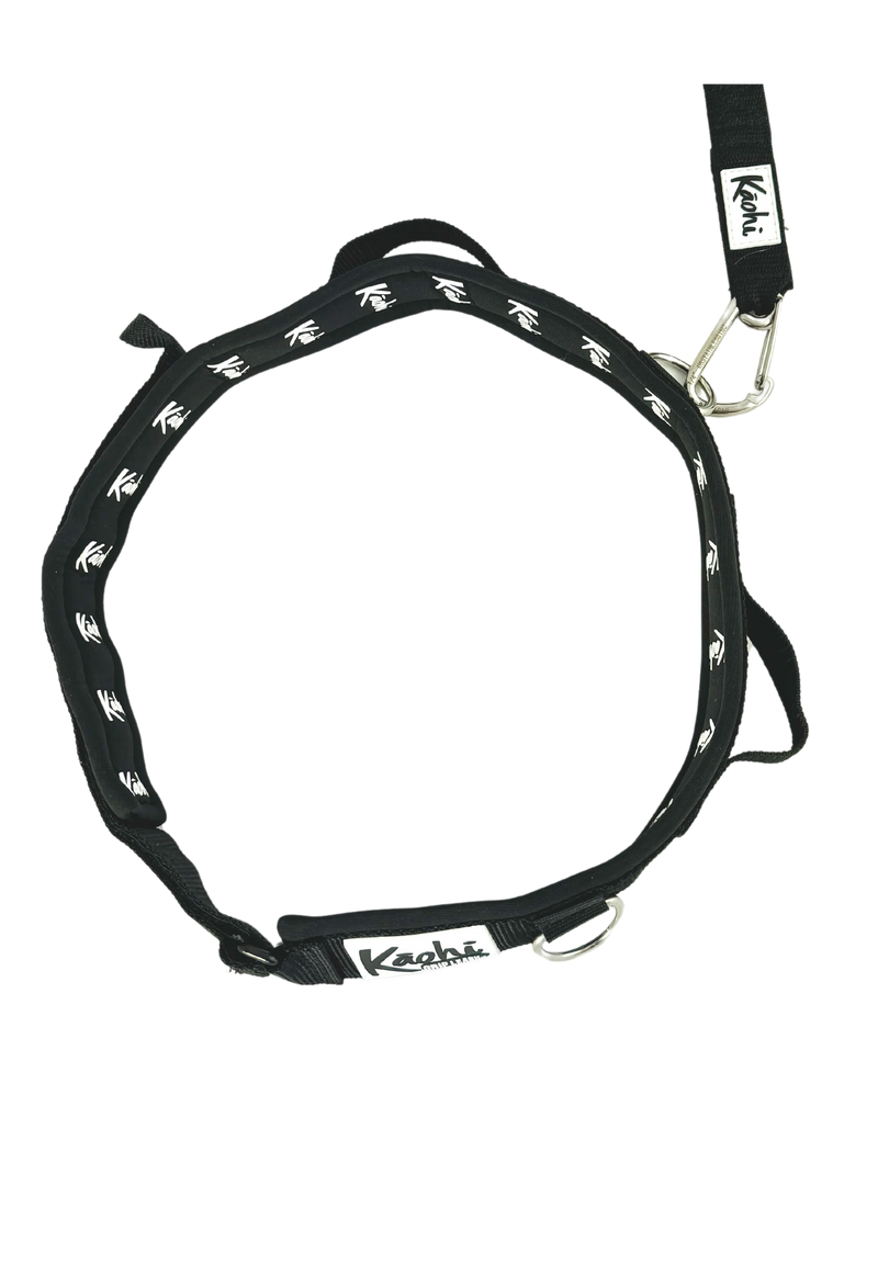 Kaohi Padded Black Belt Foil Waist Belt