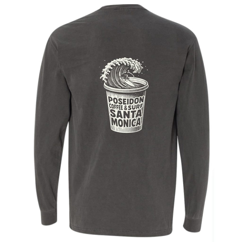 Poseidon Coffee and Surf Long Sleeve - Pepper Grey