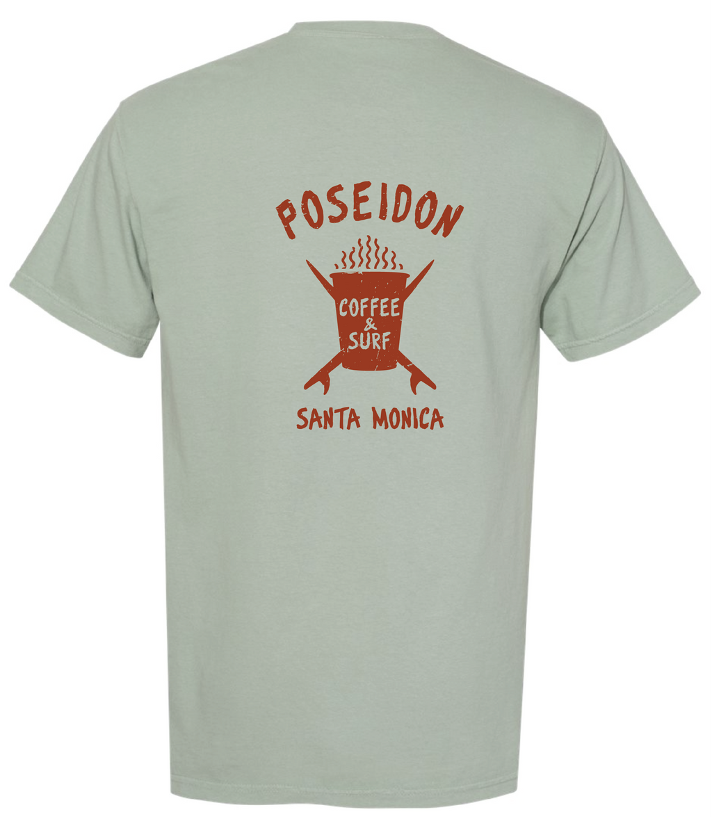 Poseidon Coffee & Surf Unisex Pocket Tee
