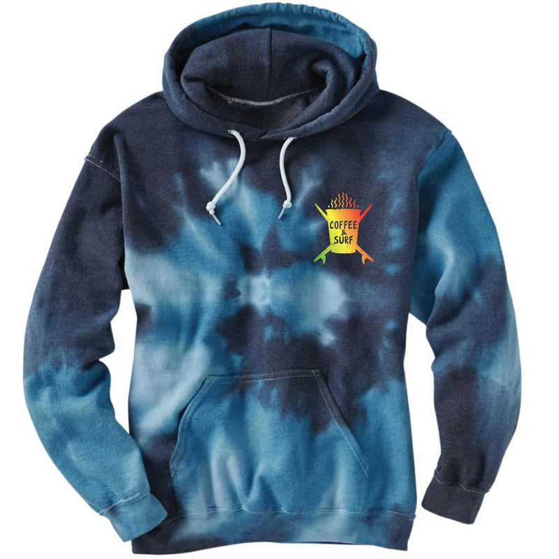 Poseidon Coffee and Surf Tie Dye Hoodie