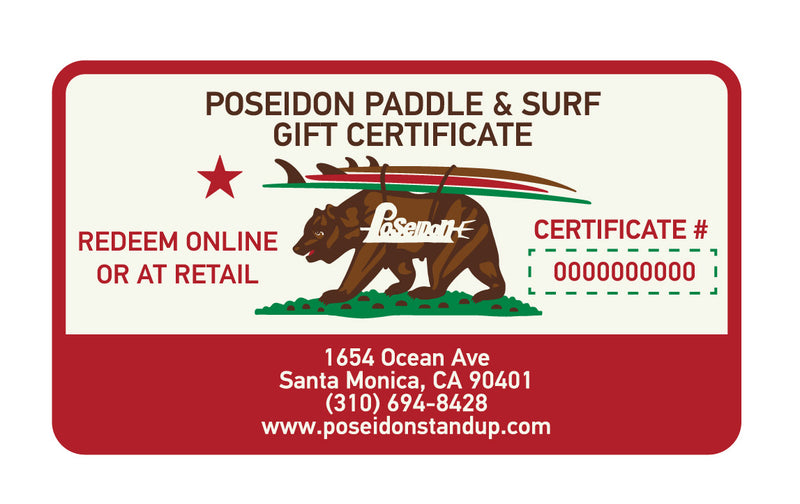 Poseidon Paddle and Surf Digital Gift Card