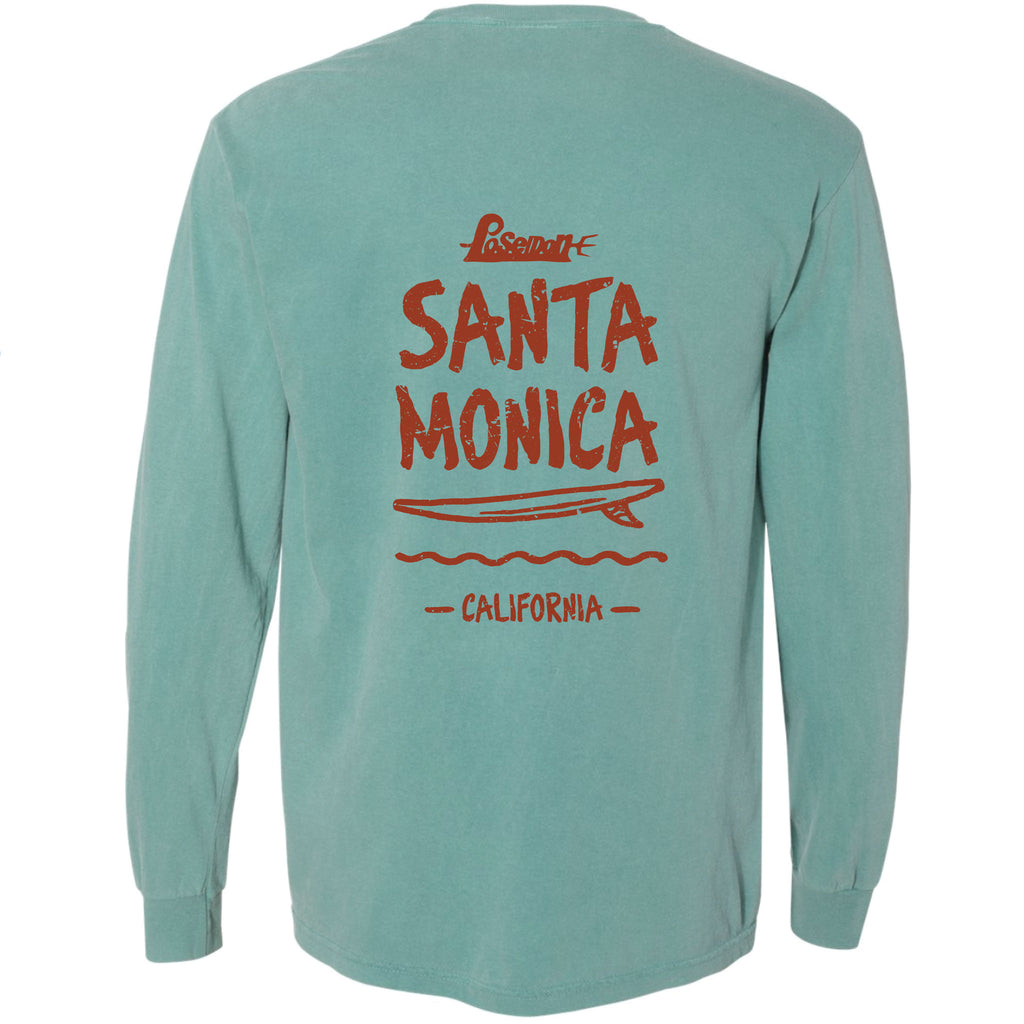 Poseidon Unisex Santa Monica Surfboard Long Sleeve Tee