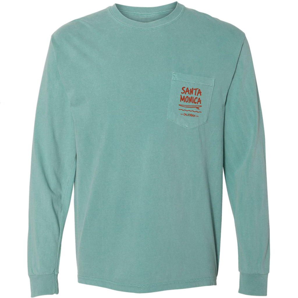 Poseidon Unisex Santa Monica Surfboard Long Sleeve Tee