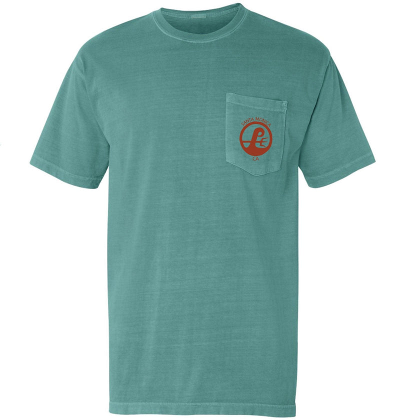 Poseidon Surf Shop Classic Pocket Tee - Seafoam