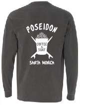 Poseidon Coffee and Surf Long Sleeve - Pepper Grey