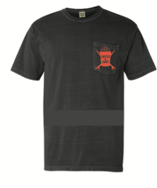 Poseidon Coffee and Surf Pocket Tee - Black