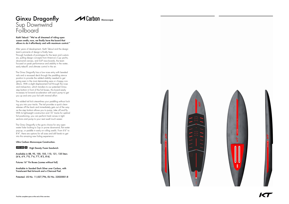 2023 KT GINXU DRAGONFLY FOILBOARD